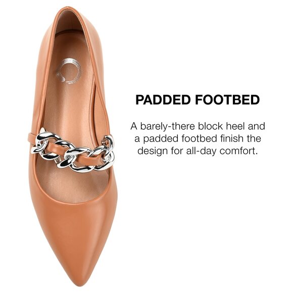 Journee Womens Metinaa Ballet Pointed Toe Slip On Flats 8 - Picture 4 of 6